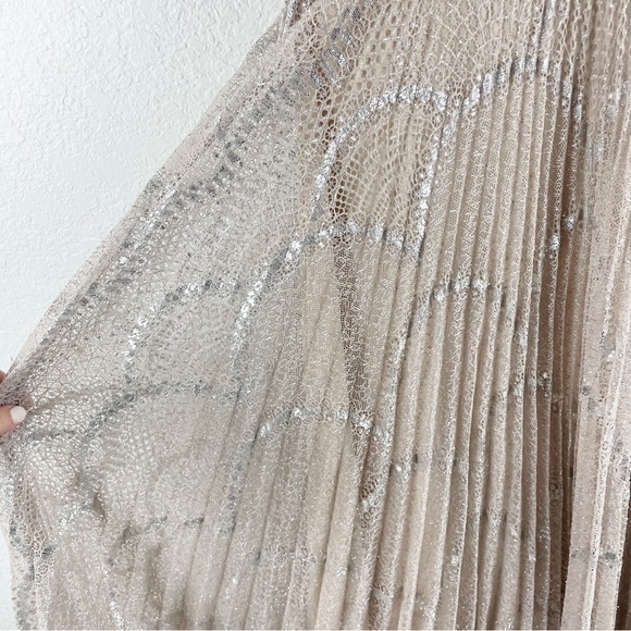 Alexis Isabella Maxi Gown in Silver Blush Small Formal Evening Black Tie - Picture 5 of 9